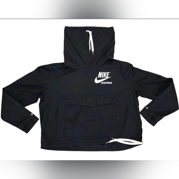 Nike Sportswear Archive Jacket Pullover Funnel Neck Pocket Drawstring Womens S - Picture 1 of 10